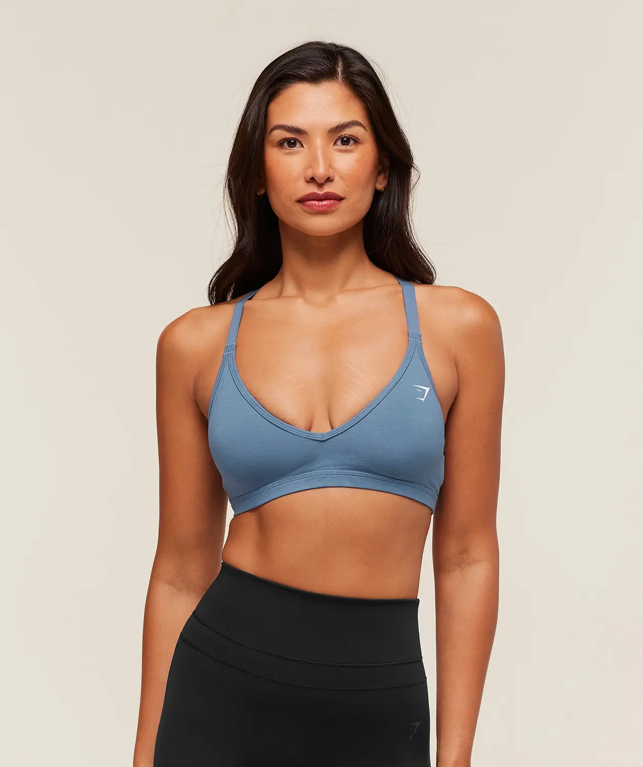 Cotton Blend Racerback Sports Bra Light Support